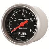 2-1/16" FUEL LEVEL, PROGRAMMABLE 0-280 Ohm, SPORT-COMP