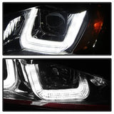 Spyder Projector Headlights - DRL LED - Red Stripe - Black - image 7