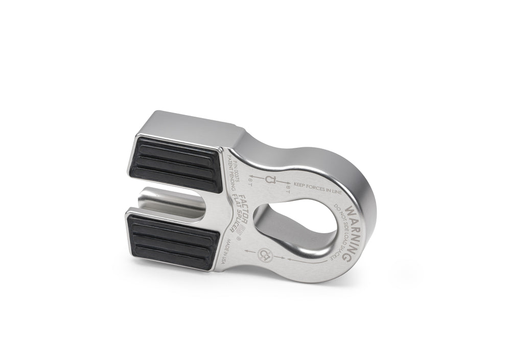 Factor 55 Flat Splicer 3/8-1/2" Synthetic Rope Splice-ON Shackle Mount -- Silver