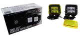 Street Series 3x3in 16W 4-LED Cube Spot Lights w/ Amber Cover (Sold as Pair)