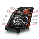 ANZO USA - Projector Headlight Set w/Halo - 121276