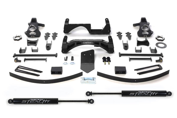 Fabtech Système de rehaussement Basic avec amortisseurs — rehaussement de 6" — 2007-2013 Chevrolet Silverado 1500 / GMC Sierra 1500 (K1024M)