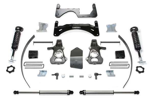 Fabtech Suspension Lift Kit — 6" Basic System, Dirt Logic 2.5 Coilovers, Dirt Logic 2.25 Rear Shocks — 2014-2018 Chevy Silverado 1500 / GMC Sierra 1500 (K1068DL)
