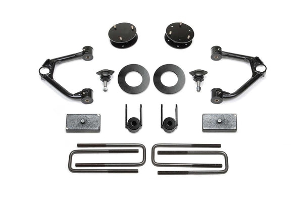 Fabtech Système de rehaussement Budget avec amortisseur — rehaussement de 3.5" — 2019-2023 Chevrolet Silverado 1500 / GMC Sierra 1500 (K1128)