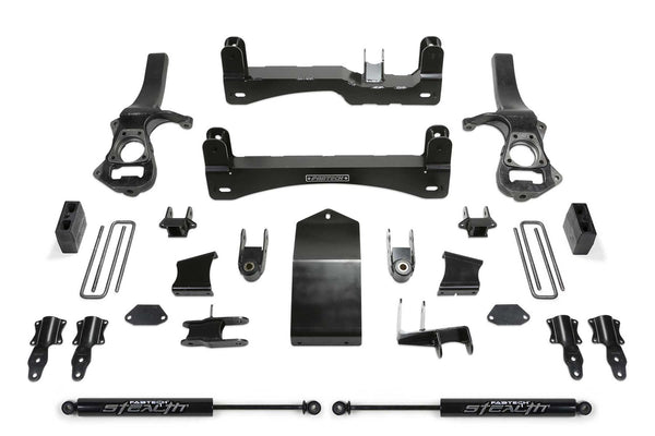 Fabtech Système de rehaussement Basic avec amortisseurs — rehaussement de 6" — 2019-2023 Chevrolet Silverado 1500 / GMC Sierra 1500 (K1132M)