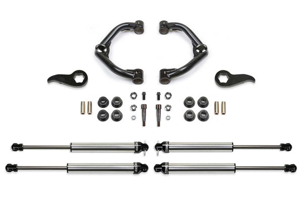 Fabtech Uniball UCA Lift System with Shocks — 3.5" Lift — 2020-2021 Chevrolet Silverado 3500 HD, GMC Sierra 3500 HD; 2020-2023 Chevrolet Silverado 2500 HD, GMC Sierra 2500 HD (K1155DL)