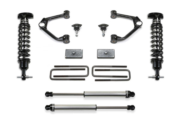 Fabtech Système de rehaussement Budget avec amortisseur — rehaussement de 1.5" — 2021-2023 Chevrolet Silverado 1500 / 2022-2023 GMC Sierra 1500 (K1195DL)