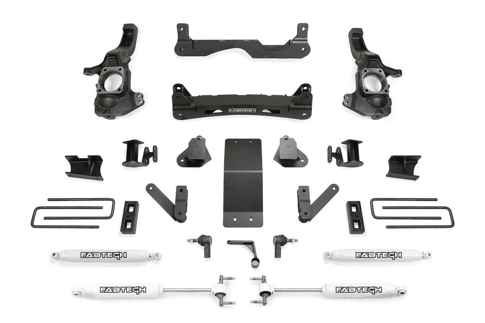 Fabtech Performance Lift System w/Shocks — 4" Lift — 2020-2023 Chevrolet Silverado 2500 HD / GMC Sierra 2500 HD (K1200)