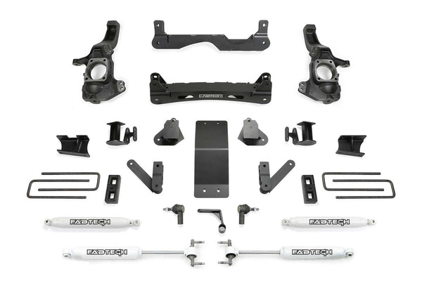 Fabtech Performance Lift System with Shocks — 4" Lift — 2020-2023 Chevrolet Silverado 2500 HD / GMC Sierra 2500 HD (K1200)