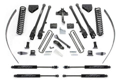 Fabtech 4 Link Lift System, 8" Lift — With Factory Overload, Stealth Monotube Shocks — 2008-2015 Ford F-250 Super Duty & 2014 Ford F-350 Super Duty (K2126M)