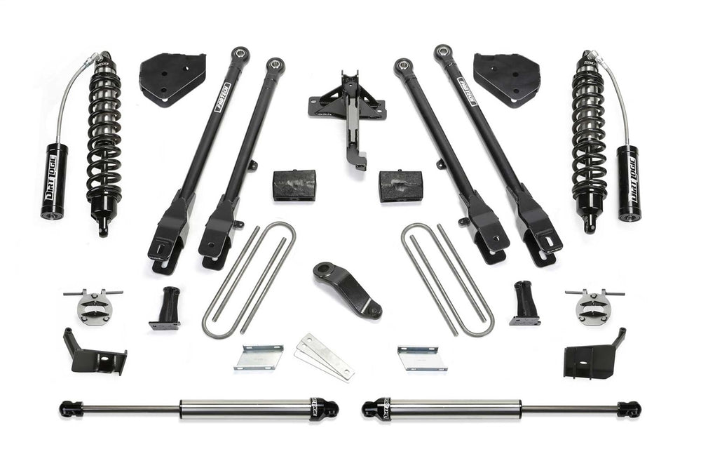 Fabtech 4 Link Lift System, 6" Lift — Diesel, Dirt Logic 2.5 Coilovers, Dirt Logic 2.25 Rear Shocks — 2017-2022 Ford F-250 Super Duty / Ford F-350 Super Duty (K2244DL)