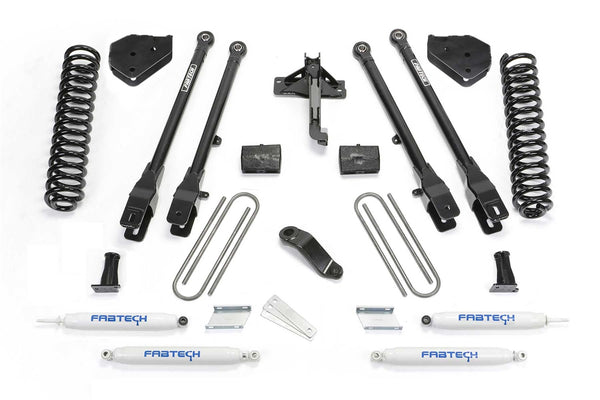 Fabtech 4 Link Lift System, 4" — Gas, Performance Shocks — 2020-2021 Ford F-250 Super Duty / Ford F-350 Super Duty (K2254)