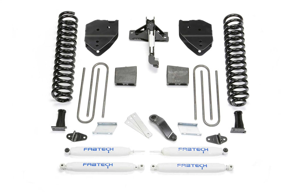 Fabtech Basic Lift System w/Shocks — 6" Lift — Gas — 2017-2021 Ford F-350 Super Duty & 2017-2022 Ford F-250 Super Duty (K2255)