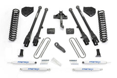 Fabtech 4 Link Lift System, 6" Lift — Gas, Performance Shocks — 2017-2021 Ford F-250 Super Duty / Ford F-350 Super Duty (K2257)