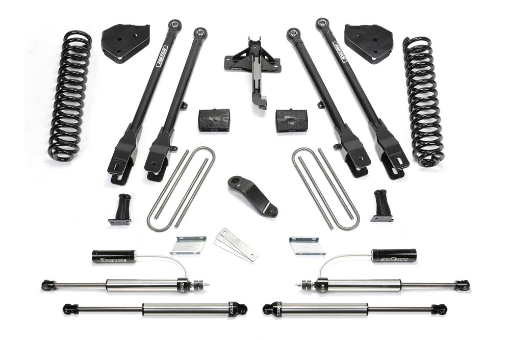 Fabtech 4 Link Lift System, 6" Lift — Gas, Dirt Logic 2.25 Reservoir Front / Dirt Logic Rear Shocks — 2017-2021 Ford F-250 Super Duty / Ford F-350 Super Duty (K2296DL)