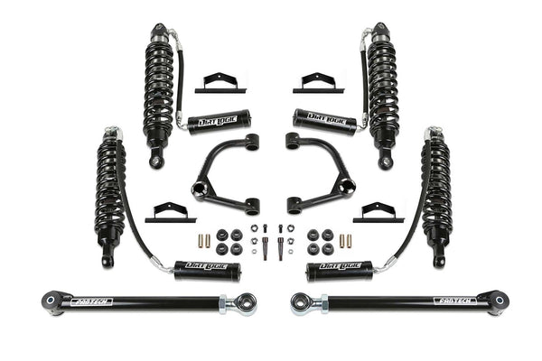 Fabtech Uniball UCA Lift System with Shocks, 4" Lift — 2021+ Ford Bronco