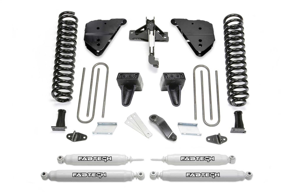 Fabtech Basic Lift System w/Shocks — 6" Lift — 2023-2026 Ford F-250 Super Duty / F-350 Super Duty (K2412)