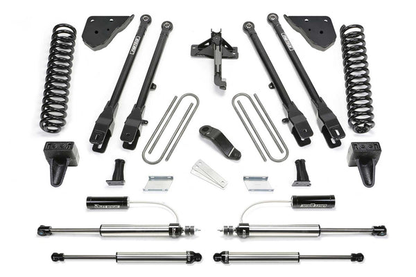 Fabtech 4 Link Lift System, 6" Lift — Diesel, Dirt Logic 2.25 Reservoir Front / Dirt Logic Rear Shocks — 2023-2026 Ford F-250 Super Duty / Ford F-350 Super Duty (K2418DL)