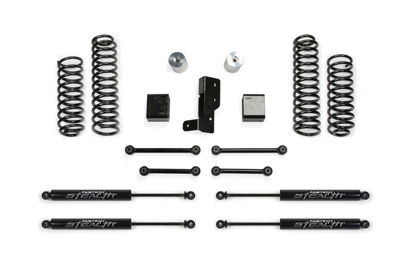 Fabtech Système de rehaussement Sport avec amortisseur, rehaussement de 3 po — 2018+ Jeep Wrangler, 4WD