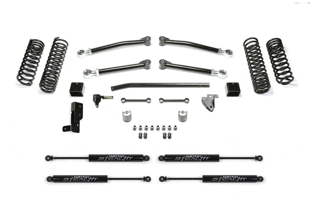 Fabtech Trail Lift System, 3" — 2018+ Jeep Wrangler, 4WD