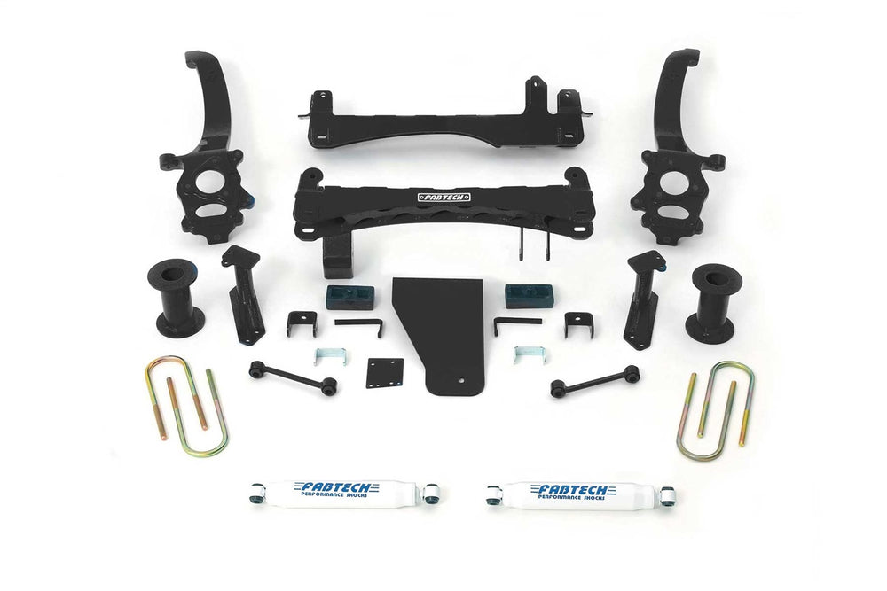 Fabtech Basic Lift System w/Shocks, 6" Lift — 2018-2024 Nissan TITAN, 4WD