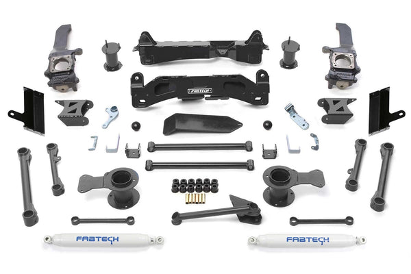 Fabtech Basic Lift System w/Shocks, 6" Lift — 2015-2024 Toyota 4Runner, 4WD