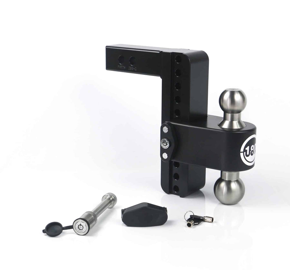 Weigh Safe 8" Drop Hitch, 2" Shank (10K/12.5K Grwr) (LTB8-2-KA-CER-BLA)