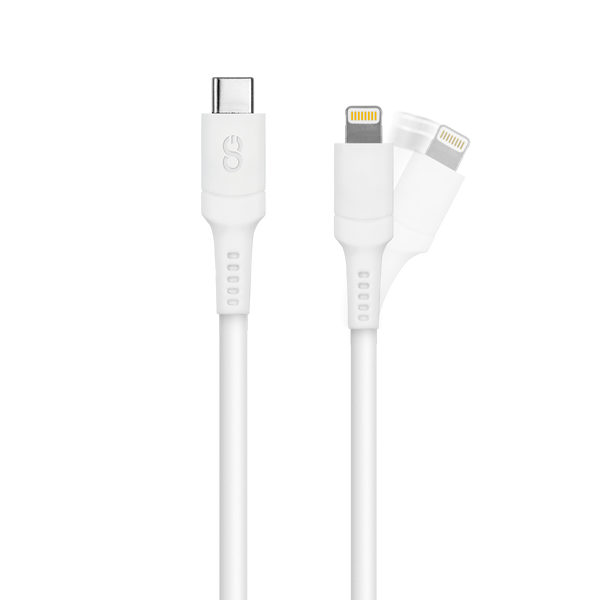 LOGiiX Sync & Charge Anti Stress 1.2M USB-C to Lightning - White
