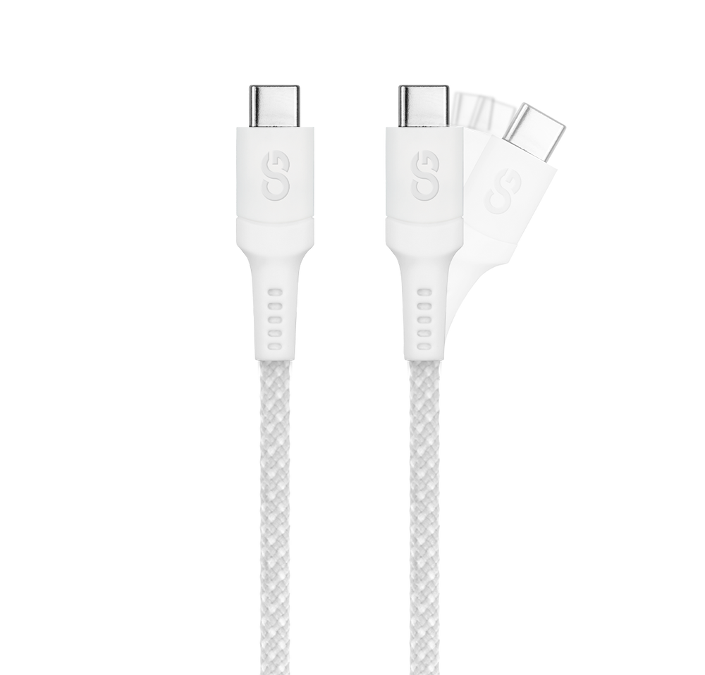 LOGiiX Sync & Charge Anti Stress 1.2M USB-C to USB-C - White