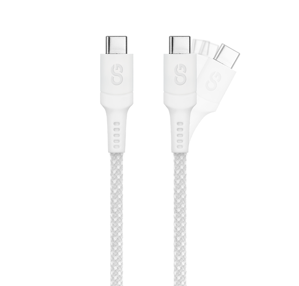 LOGiiX Sync & Charge Anti Stress 1.2M USB-C to USB-C - White