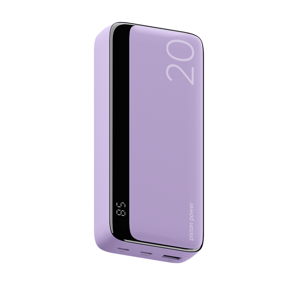 LOGiiX Vibrance Piston Power 20000 mAh Power Bank - Lavender