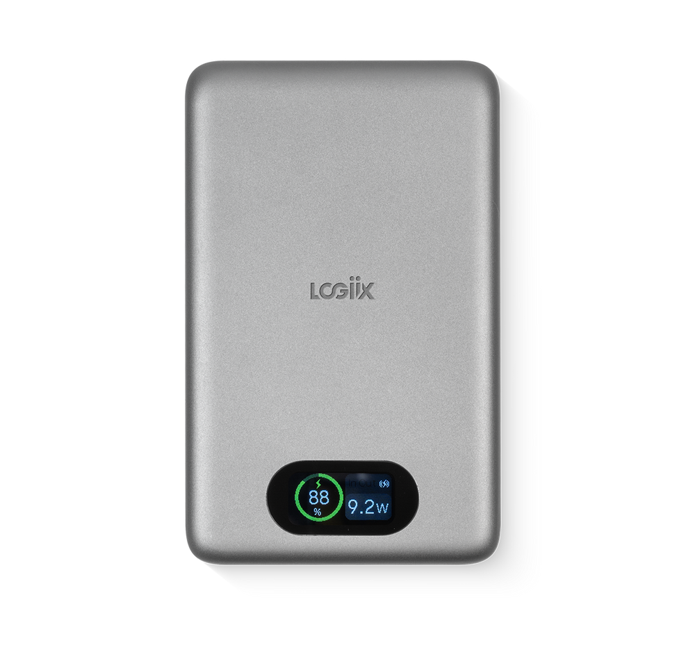 LOGiiX Piston Power 10000 mAh Pro Mag LED - Graphite Grey