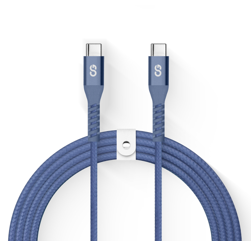 LOGiiX Vibrance Braid 1.2M USB-C to USB-C - Midnight Blue