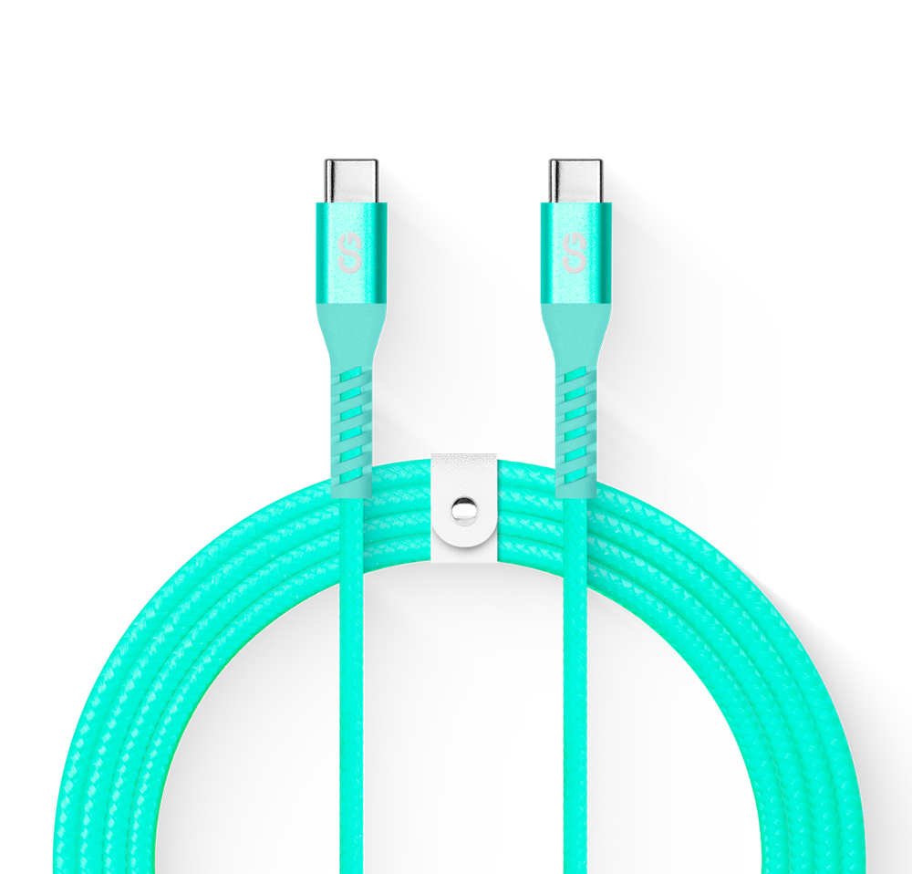 LOGiiX Vibrance Braid 1.2M USB-C to USB-C - Teal