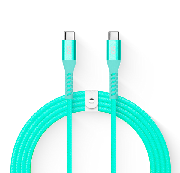 LOGiiX Vibrance Braid 1.2M USB-C to USB-C - Teal