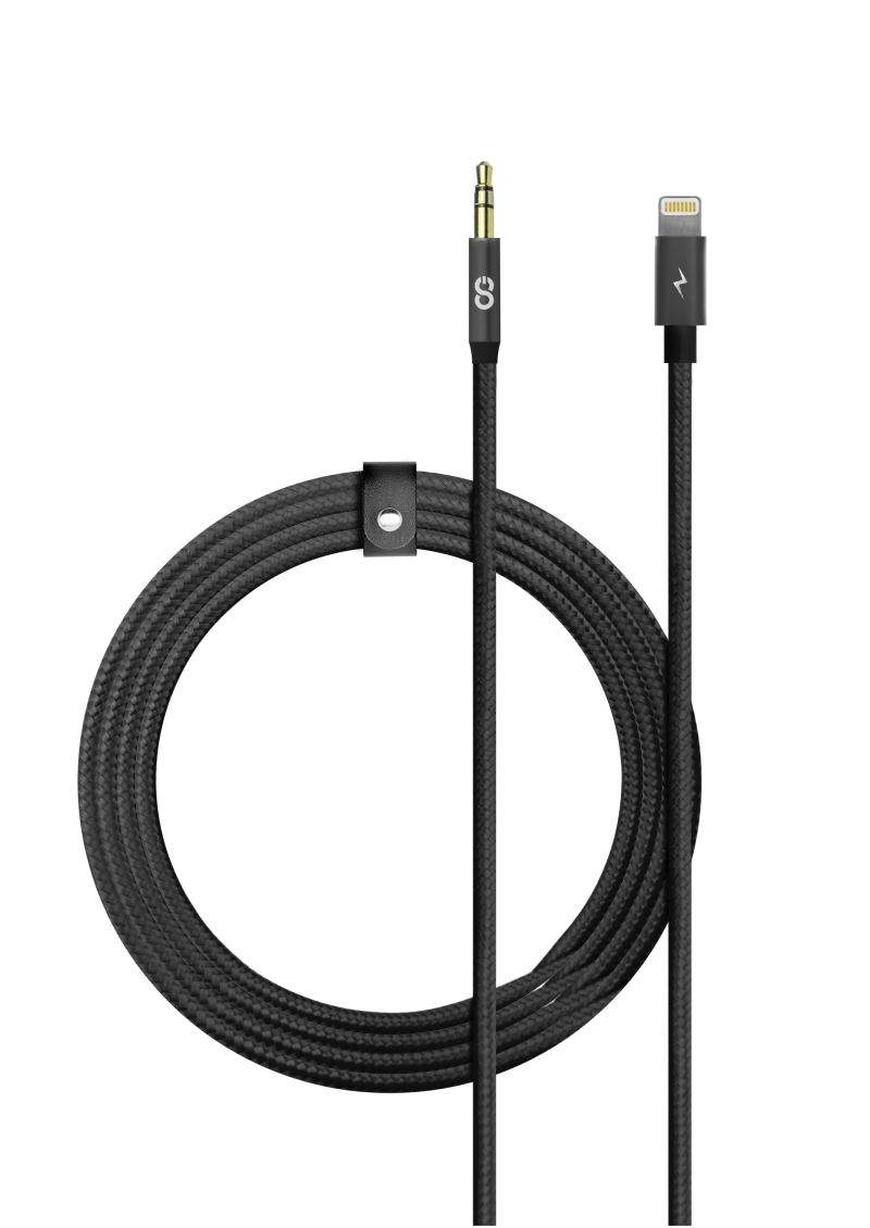 LOGiiX Piston Connect Braid 1M Aux to Lightning - Black