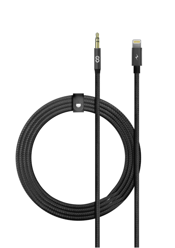 LOGiiX Piston Connect Braid 1M Aux to Lightning - Black
