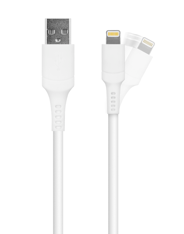 LOGiiX Sync & Charge Anti Stress 1.2M USB-A to Lightning - White