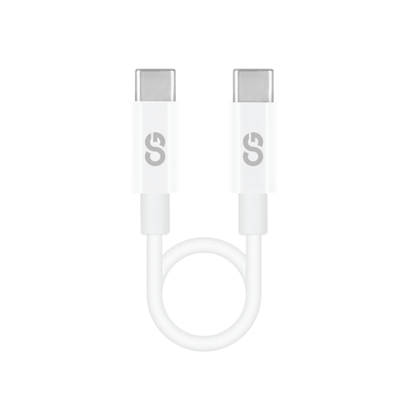 LOGiiX Sync & Charge Shortie 30cm USB-C to USB-C - White