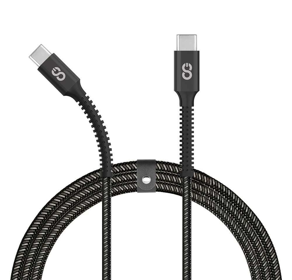 LOGiiX Piston Connect Armour+ 1.5M USB-C to USB-C - Black