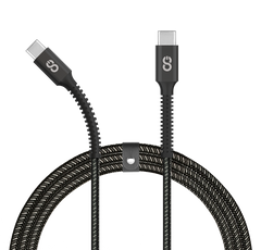 LOGiiX Piston Connect Armour+ 1.5M USB-C to USB-C - Black