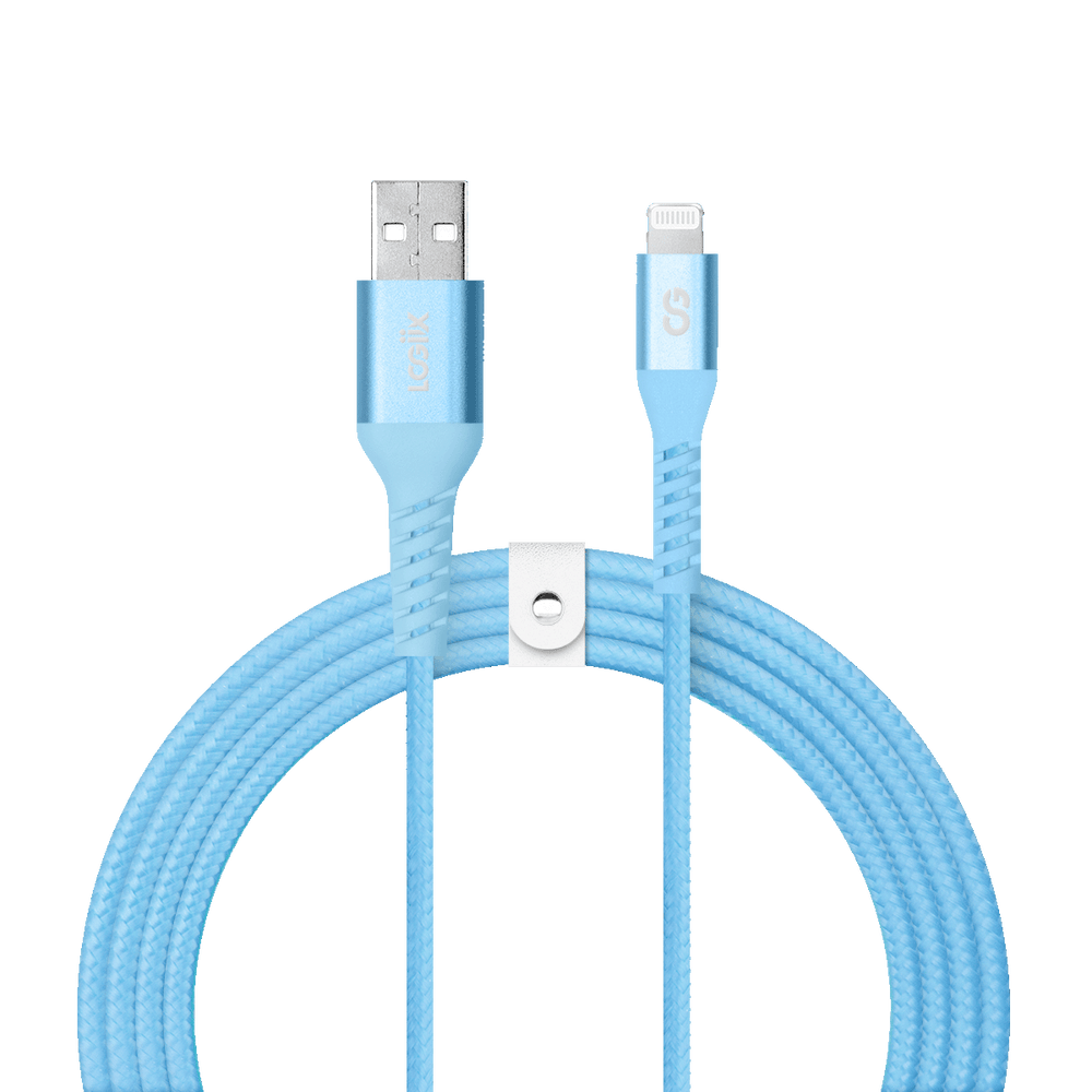 LOGiiX Vibrance Braid 1.2M USB-A to Lightning - Turquoise