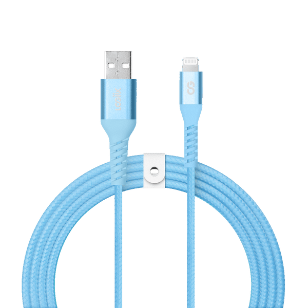 LOGiiX Vibrance Braid 1.2M USB-A to Lightning - Turquoise
