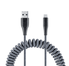 LOGiiX Piston Connect Coil USB-A to Lightning - Grey