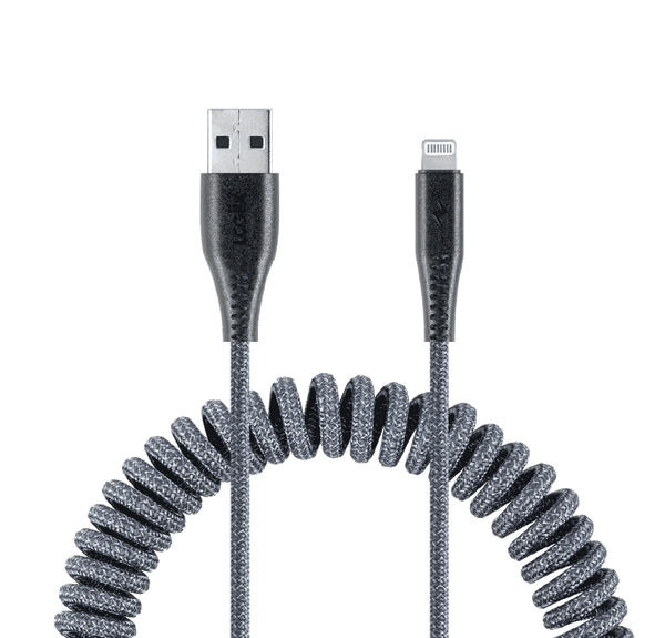 LOGiiX Piston Connect Coil USB-A to Lightning - Grey