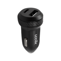 LOGiiX Power Lite 12W Duo Auto Charger - Black