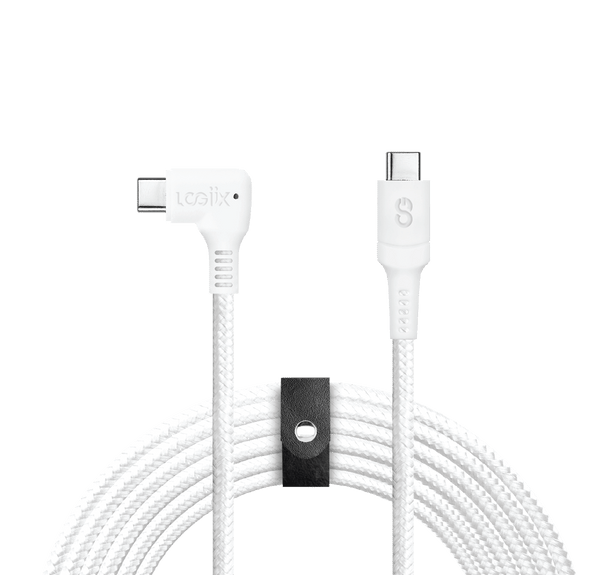 LOGiiX Piston Connect XL 90 3M USB-C to USB-C 100W (2023) - White