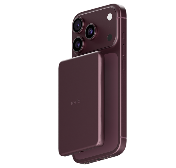 LOGiiX Vibrance Piston Power 5000 mAh Slim Mag - Dark Cherry