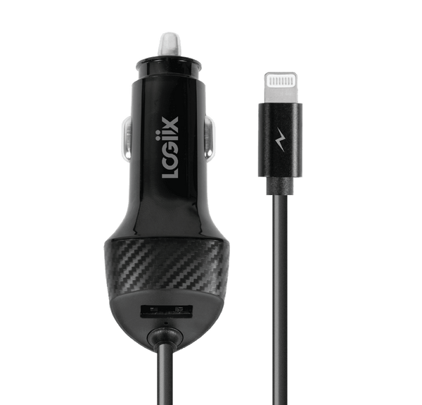 LOGiiX Power Lite Jolt 25W Auto Charger with Lightning (2023) - Black