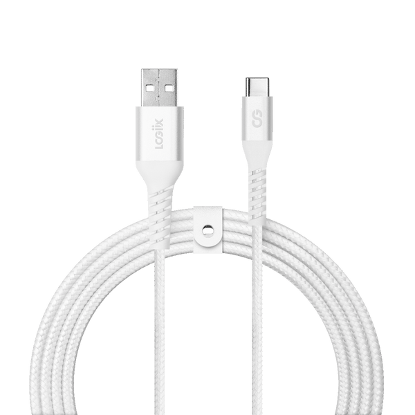 LOGiiX Vibrance Braid 1.2M USB-A to USB-C - White